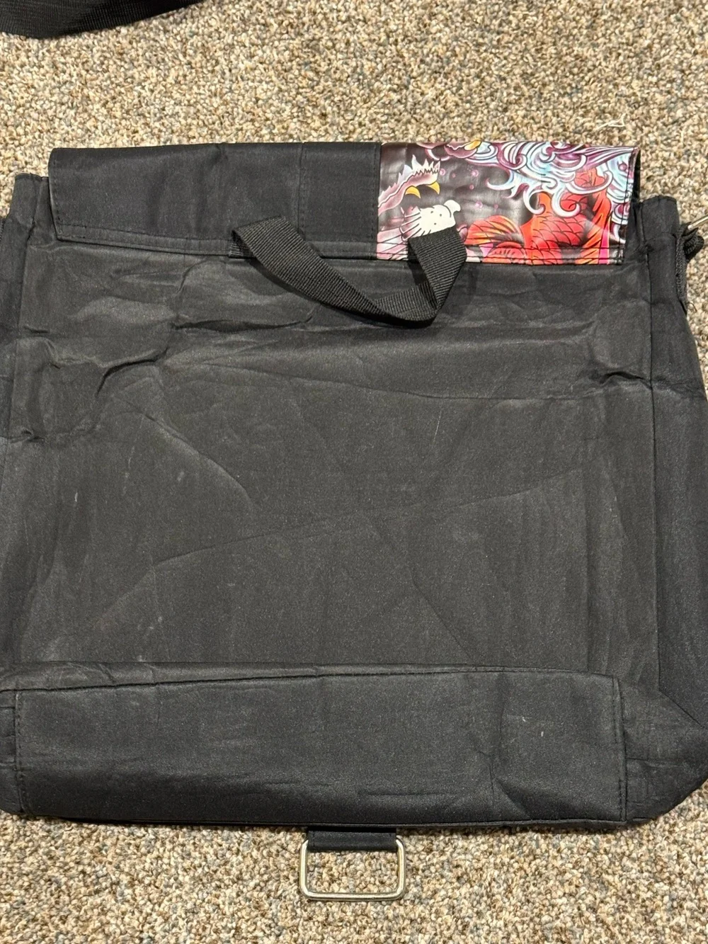Ed Hardy by Christian Audigier Black Messenger Bag 💀 Death Before Dishonor